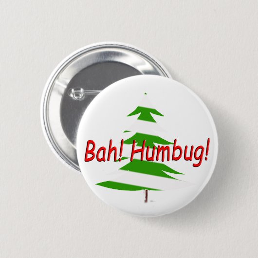 Bah! Humbug! Ronde Button 5,7 Cm (Voorkant /achterkant)