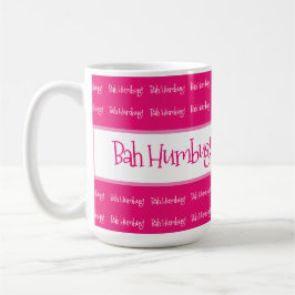 Bah humbug roze kerst koffiemok