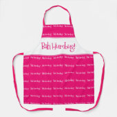 Bah humbug roze kerstman schort (Voorkant)