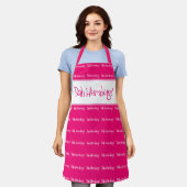 Bah humbug roze kerstman schort (Gedragen)