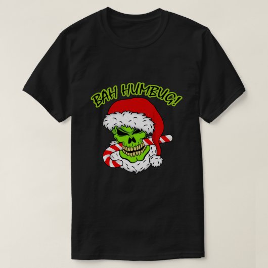 Bah Humbug Schedel T-shirt (Design voorkant)