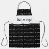 Bah humbug schort zwarte kerst mannen (Voorkant)