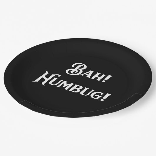 Bah Humbug Scrooge A Kerstcarol Holiday Papieren Bordje (Gekanteld)