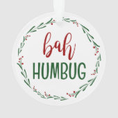 Bah Humbug Scrooge kerstversiering Ornament (achterkant)