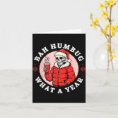 Bah Humbug Skull Hat Santa's Candy Christmas Pajam Kaart (Gele Bloem)