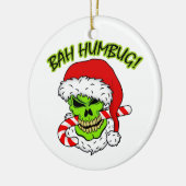 Bah Humbug Skull Keramisch Ornament (Links)