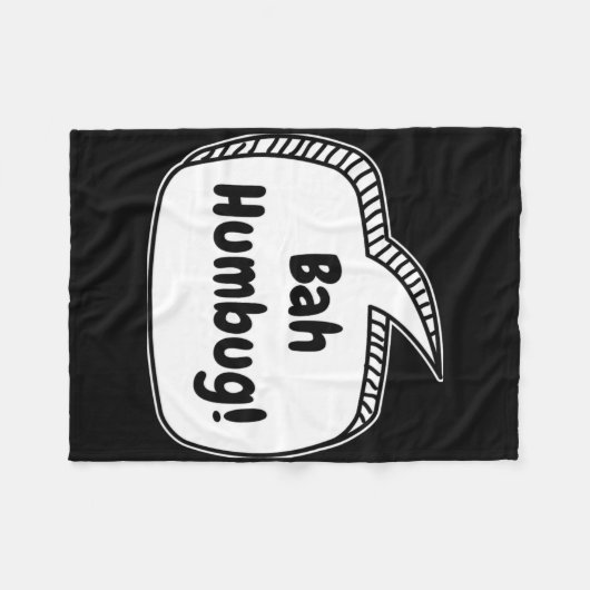 Bah Humbug Speech Bubble T Shirt  Fleece Deken (Voorkant (Horizontaal))