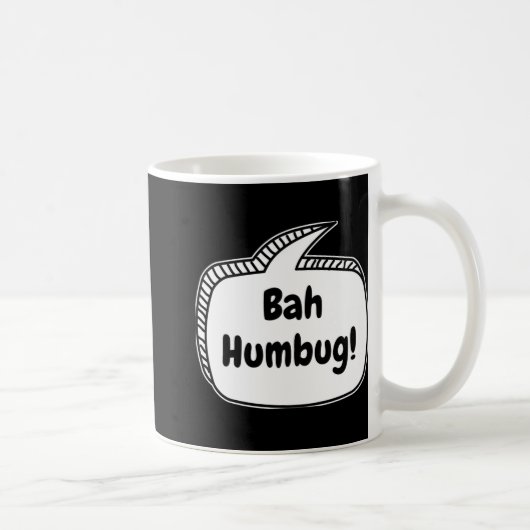 Bah Humbug Speech Bubble T Shirt Koffiemok (Rechts)