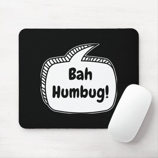 Bah Humbug Speech Bubble T Shirt Muismat (Met muis)