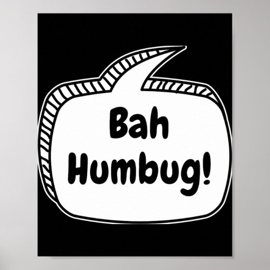 Bah Humbug Speech Bubble T Shirt Poster (Voorkant)