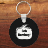 Bah Humbug Speech Bubble T Shirt Sleutelhanger (Voorkant)