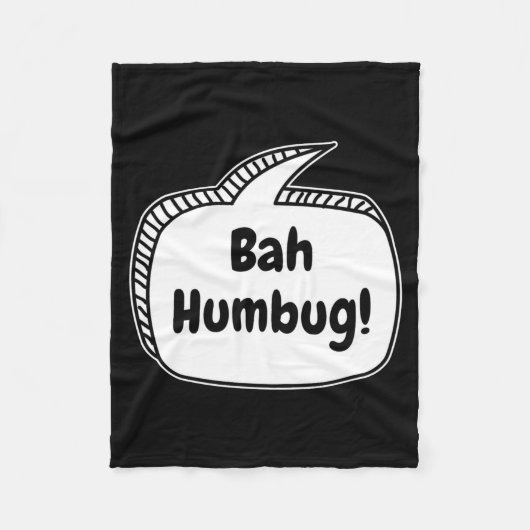Bah Humbug Speech Bubble Toddler T Shirt  Fleece Deken (Voorkant)