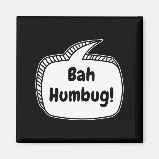 Bah Humbug Speech Bubble Toddler T Shirt Magneet (Voorkant)