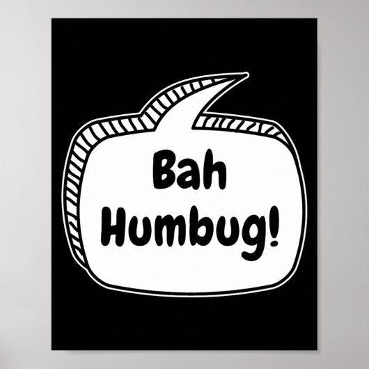 Bah Humbug Speech Bubble Toddler T Shirt Poster (Voorkant)