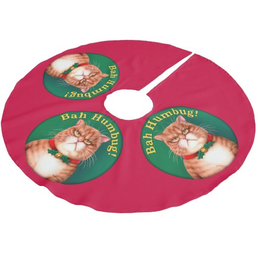 Bah Humbug Tree Skirt Kerstboom Rok (Gekanteld)