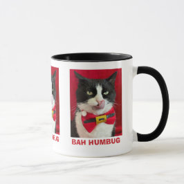 Bah Humbug Tuxedo Cat Christmas Mok