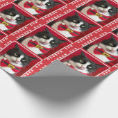 Bah Humbug Tuxedo Cat Christmas Wrapping Paper Cadeaupapier (Hoek)
