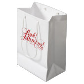 Bah! Humbug! typografie Medium Cadeauzakje (Voorkant Gekanteld)