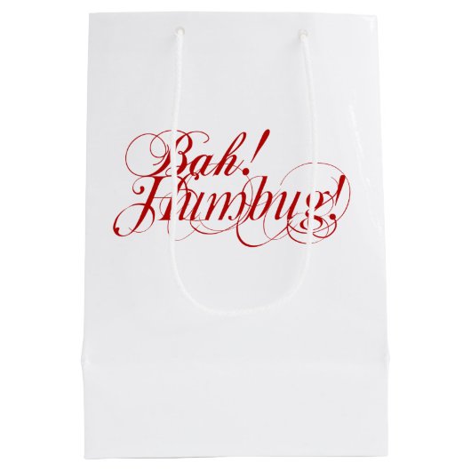 Bah! Humbug! typografie Medium Cadeauzakje (Achterkant)