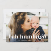 Bah Humbug Ugh Funny Holiday-fotokaart Feestdagenkaart (Voorkant)