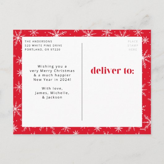 Bah Humbug Ugh Funny Photo Holiday Briefkaart (Achterkant)