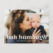 Bah Humbug Ugh Funny Photo Holiday Briefkaart (Voorkant)
