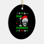 Bah Humbug Ugly Kerstmis Shirt Keramisch Ornament (Rechts)