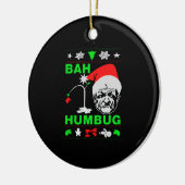 Bah Humbug Ugly Kerstmis Shirt Keramisch Ornament (Links)