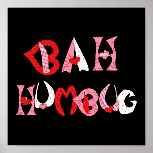 Bah Humbug Valentijn Poster (Voorkant)
