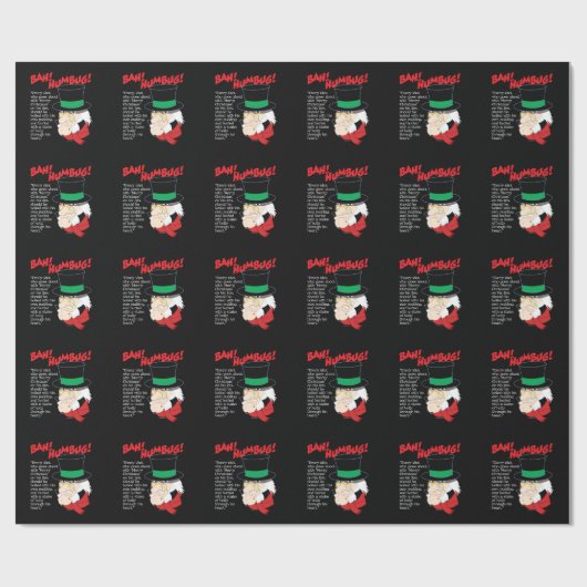 BAH HUMBUG verpakkingspapier! Cadeaupapier (Vlak)