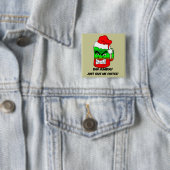 bah humbug vierkante button 5,1 cm (In situ)