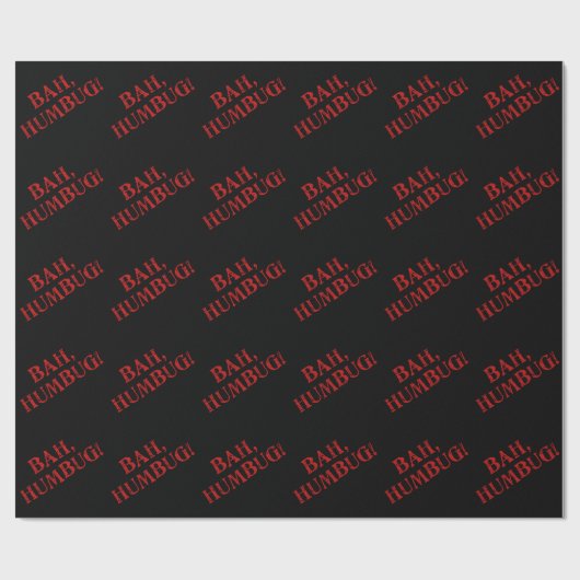 Bah Humbug Wrapping Paper Cadeaupapier (Vlak)