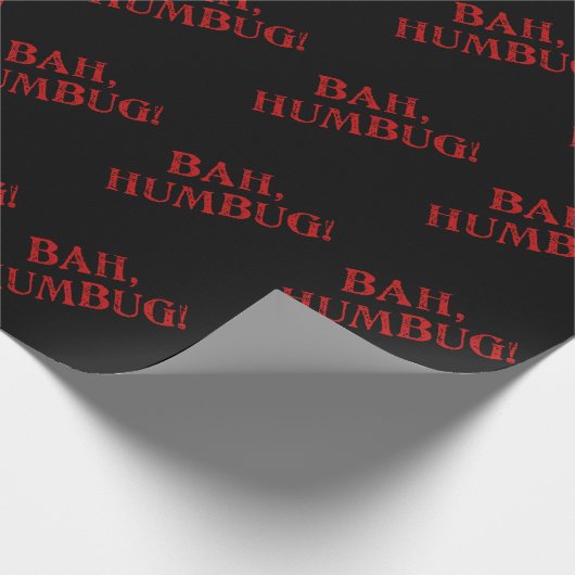 Bah Humbug Wrapping Paper Cadeaupapier (Hoek)