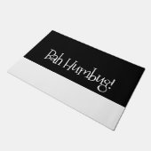 Bah humbug zwart-wit deurmat (Schuin)