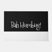 Bah humbug zwart-wit deurmat (Voorkant)