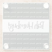 Bah humbug zwarte kerst glazen onderzetter (Achterkant)