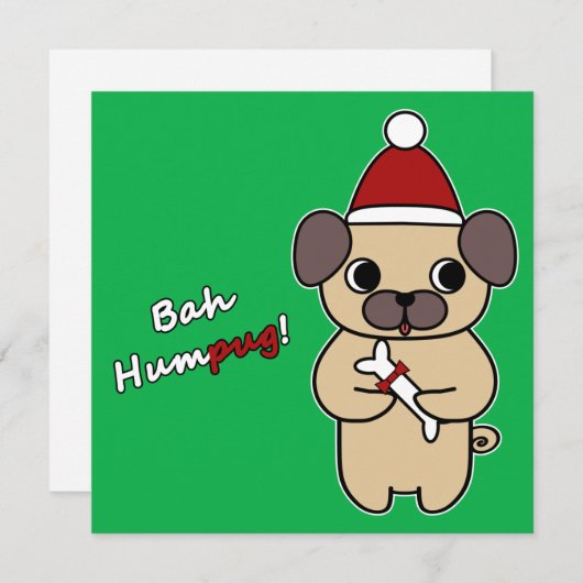 Bah Humpug! 1 Feestdagenkaart (Voorkant / Achterkant)