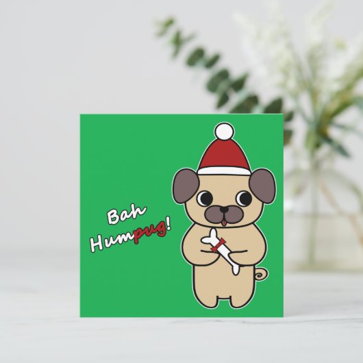 Bah Humpug! 1 Feestdagenkaart (Staand voorkant)