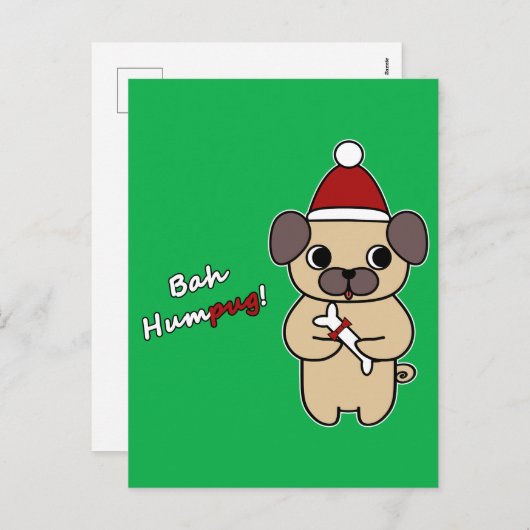 Bah Humpug! 1 Feestdagenkaart (Voorkant / Achterkant)