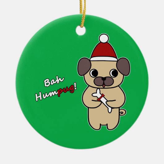 Bah Humpug! 1 Keramisch Ornament (Voorkant)