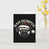 Bah Humpug Funny Pug Christmas Mpy Dog Lover Men  Kaart (Gele Bloem)