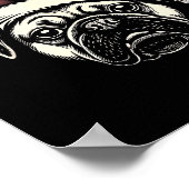 Bah Humpug Funny Pug Christmas Mpy Dog Lover Men Poster (Hoek)