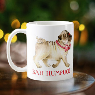 Bah humpug! Ik ben even pauze dog watercolor Koffiemok
