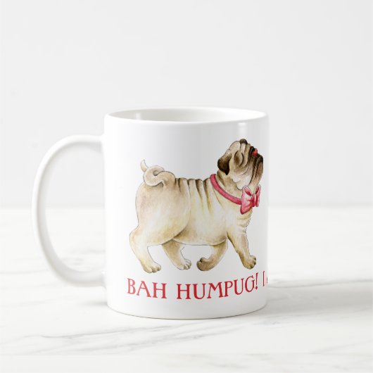 Bah humpug! Ik heb een break dog waterverf Koffiemok (Links)