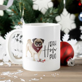 Bah Humpug Ondeugend Dog Waterverf Schattige Pug D Koffiemok