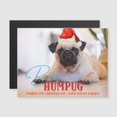 Bah Humpug Pug Dog Grappige Custom Kerstmis Foto (Voorkant / Achterkant)