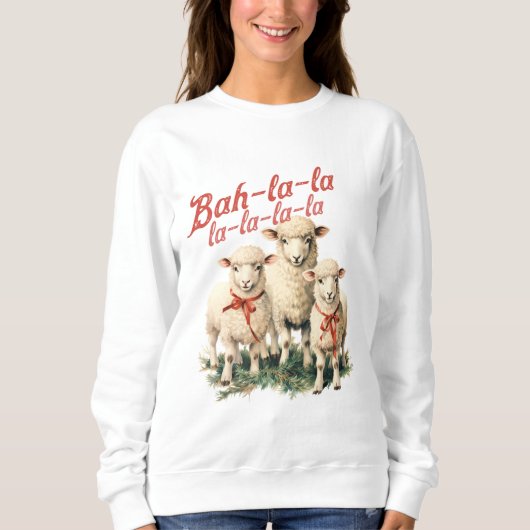 Bah La La La Kerstmis Schaap Trui (Voorkant)