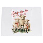 Bah La La Schattigee Retro Kerstschaap Groot Cadeauzakje (Voorkant)