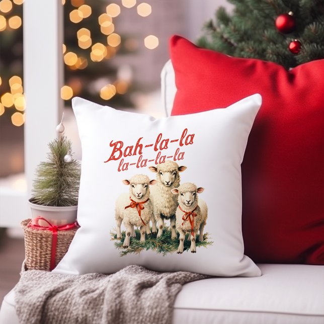 Bah La La Schattigee Retro Kerstschaap Kussen (Creator heeft geüpload)