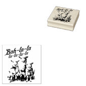 Bah La La Schattigee Retro Kerstschaap Rubberstempel (Gestempeld)